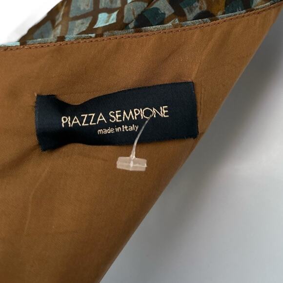 Piazza Sempione 100% Silk Sheath Dress Women's IT 42 / US 6 Tile Mosaic Print - Picture 4 of 6